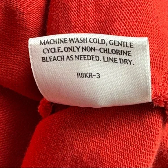 Eileen Fisher Woman Organic Cotton Full Zip Hoodie Size 2X Tomato Red Pockets - Picture 10 of 10